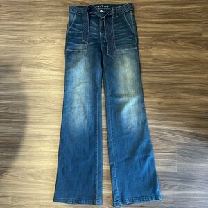 White House Black Market Blue Flare Jeans
